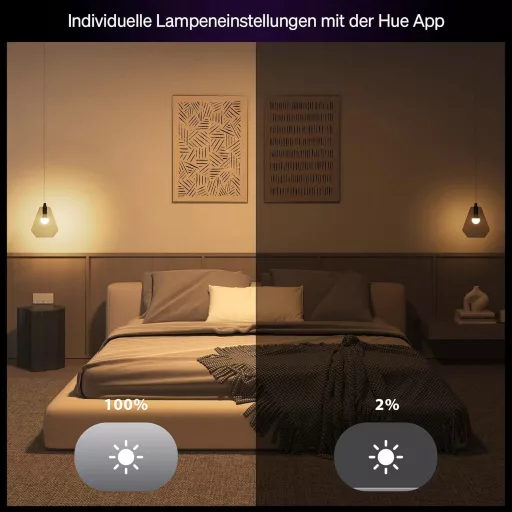 Philips Hue Essential E27 okos LED izzó 4db, dimmer, fehér és színes