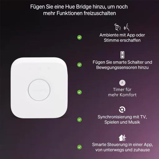 Philips Hue Essential E27 okos LED izzó 4db, dimmer, fehér és színes