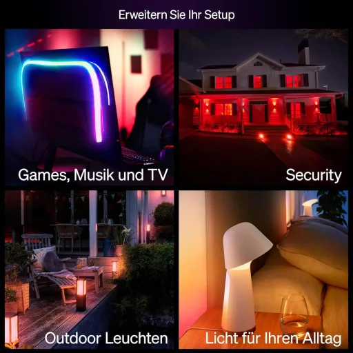 Philips Hue Essential E27 okos LED izzó 4db, dimmer, fehér és színes