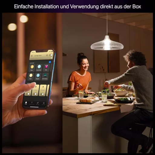 Philips Hue E27 9.5W okos LED izzó 2700K meleg fehér dimmelhető