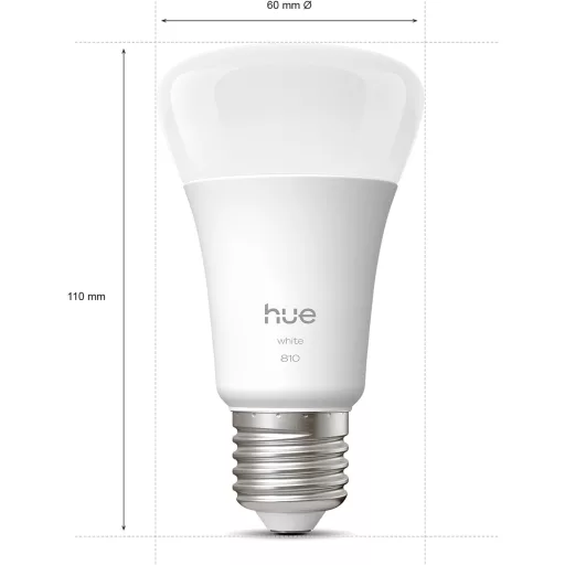 Philips Hue E27 9.5W okos LED izzó 2700K meleg fehér dimmelhető
