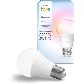   Philips Hue Essential E27 okos LED izzó, fehér és színes, 806 lumen, dimmelhető