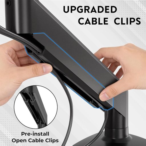 BONTEC Dual Monitor Tartó Gázrugós Kar 2 Képernyőhöz 15-34" Forgatható Magasságállítható