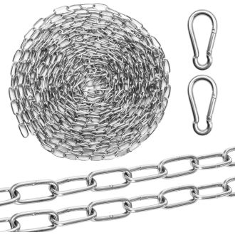   XUIIOSOOKP Rozsdamentes Acél Lánc 1,5mm x 6m Függesztéshez