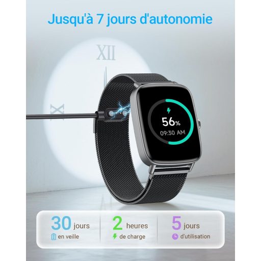 Ceas Smart Fitpolo 1.85", Monitorizare Ritm Cardiac SpO2, Peste 110 Moduri Sport, Impermeabil IP68, iOS Android