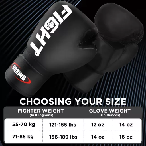 JUOIFIP Boxkesztyű Muay Thai Kickboxing Sparring 12oz 14oz 16oz