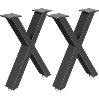 GUOHNHE X-noga za stol, crna, nosivost 500 kg, visina 43 cm
