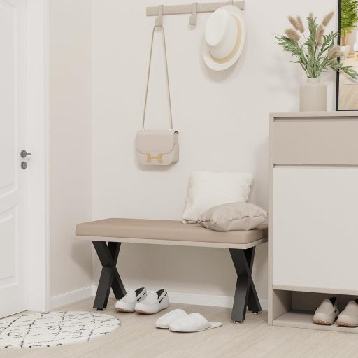 GUOHNHE X-alakú asztalláb fekete, 500 kg terhelhetőség, 43 cm magas bútor láb