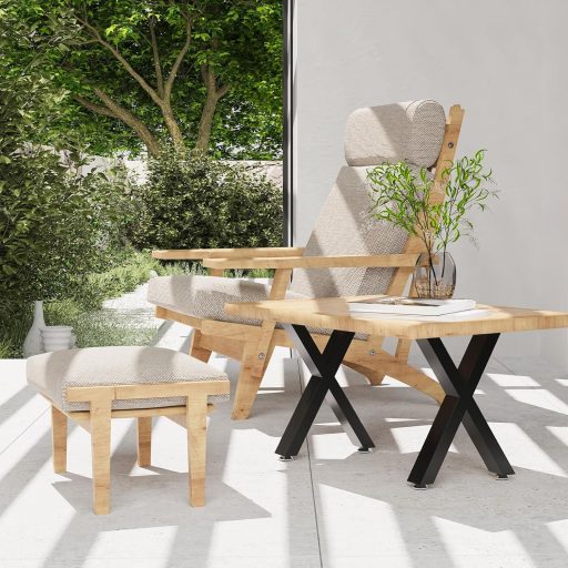 GUOHNHE X-noga za stol, crna, nosivost 500 kg, visina 43 cm