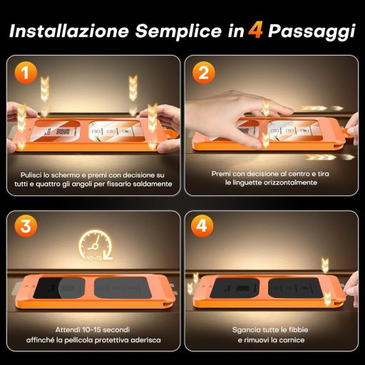 TOCOL iPhone 17 edzett üveg képernyővédő, 9H keménység, buborékmentesség, 2 darab