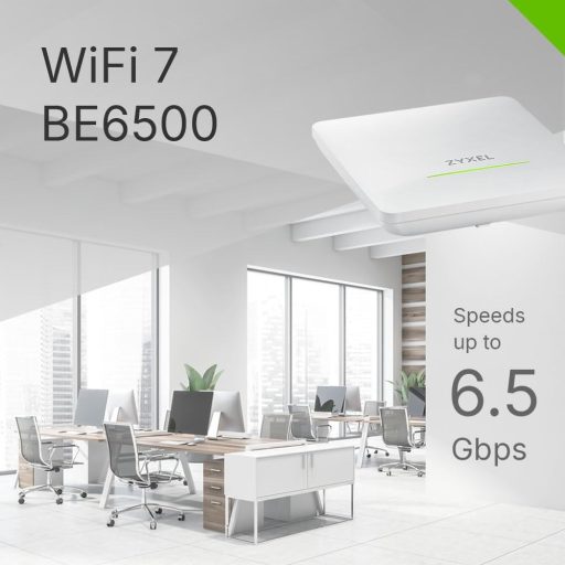 Punct de acces Zyxel WiFi 7 BE6500, rețea mesh dual radio cu 4 fluxuri, 2.5GbE