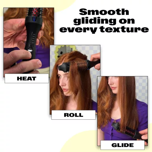 Infračervená iónová kefa na úpravu vlasov Trademark Beauty 1,5" - na kučeravé a rovné vlasy