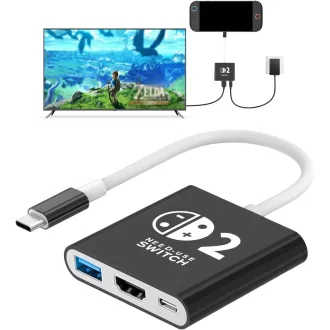  AriKroii Switch 2 dokkoló állvány 4K HDMI USB 3.0 100W töltéssel
