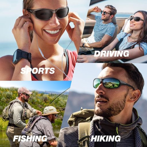 RIVBOS polarizált sportnapszemüveg kerékpározáshoz futáshoz golfhoz UV400 védelem