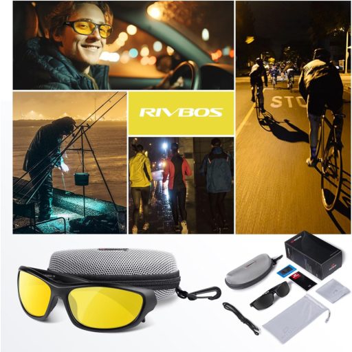 RIVBOS polarizált sportnapszemüveg kerékpározáshoz futáshoz golfhoz UV400 védelem