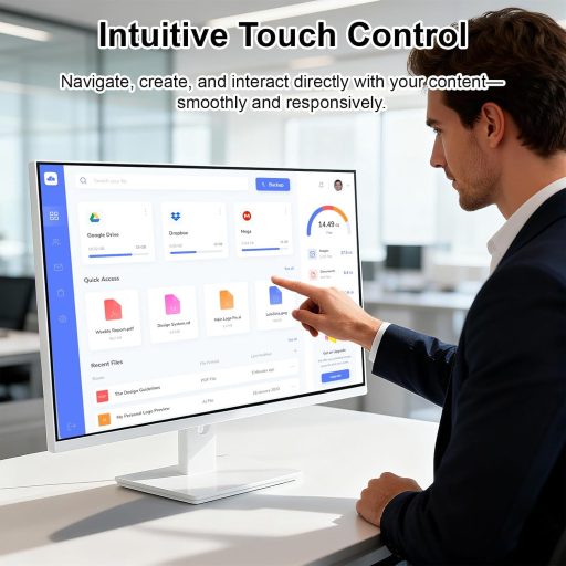 ZFTVNIE 24" érintőképernyős monitor IPS FHD 1920x1080 HDMI VGA