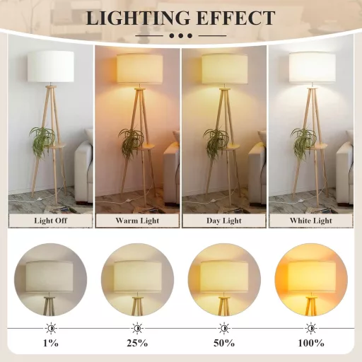 EFUTURETIME Fehér Textil Lámpaernyő 30cm E14/E27 Foglalat Álló- és Mennyezeti Lámpához