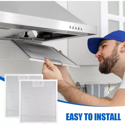 SUPRROW 2db Alumínium Zsírszűrő Páraelszívóhoz 320x260x9mm Fém Hálós