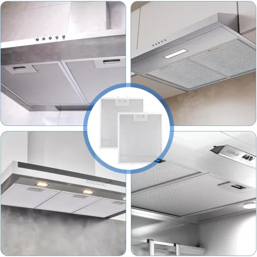 SUPRROW 2db Alumínium Zsírszűrő Páraelszívóhoz 320x260x9mm Fém Hálós