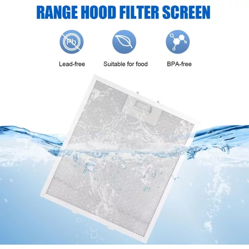SUPRROW Set 2 Filtre de Grăsime din Aluminiu pentru Hotă, 320x260x9mm, Plasă Metalică
