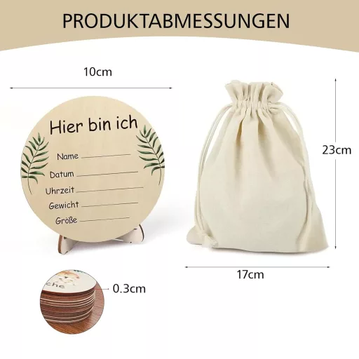 FDHBDF 15 db Fa Mérföldkő Kártya Színes Állatok Mintával Baba Emlékekhez