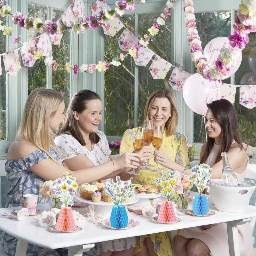 Decorațiune evantai xiruiubao, set 9 pom-pomuri din hârtie colorată pentru petreceri, nunți și aniversări