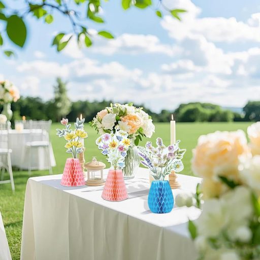 Decorațiune evantai xiruiubao, set 9 pom-pomuri din hârtie colorată pentru petreceri, nunți și aniversări