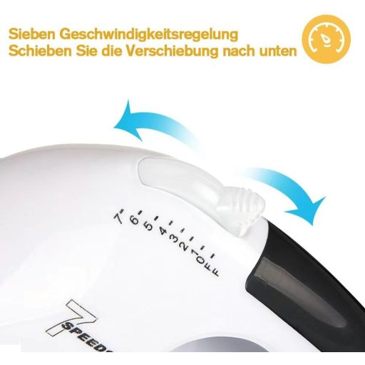 Leaflai elektromos kézi mixer 7 fokozat turbó funkcióval rozsdamentes kiegészítőkkel