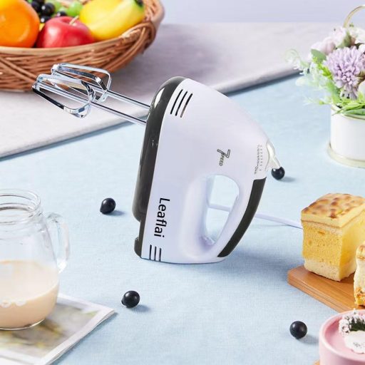 Leaflai elektromos kézi mixer 7 fokozat turbó funkcióval rozsdamentes kiegészítőkkel