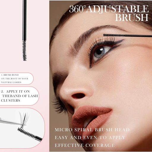 Adeziv pentru gene HENGBIRD 2 în 1, negru, rezistent la apă, cu rezistență de 7 zile, pentru ochi sensibili