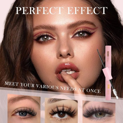 HENGBIRD 2in1 Szempilla Ragasztó Fekete Vízálló 7 Napos Tartás Érzékeny Szemhez