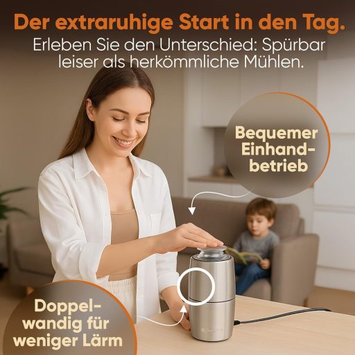 Bomann KSW 6089 CB Elektromos Kávédaráló 60g Rozsdamentes Acél Kés 150W