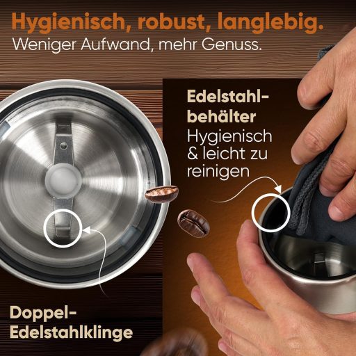 Bomann KSW 6089 CB Elektromos Kávédaráló 60g Rozsdamentes Acél Kés 150W