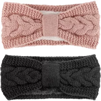   DRESHOW női téli fejpánt, vastag fleece béléssel, fülmelegítő, kötött hajpánt