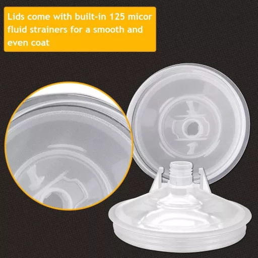TOOSOAR 800ml Festékkevert pohár 50db fedővel + alumínium adapter + keverőbot