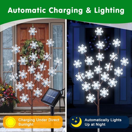 Ninonly 80 LED solárna vianočná záhradná súprava svetiel, vodoodolná vonkajšia dekorácia