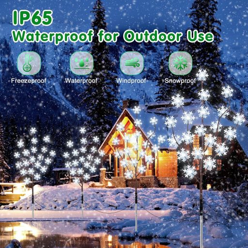 Ninonly 80 LED solárna vianočná záhradná súprava svetiel, vodoodolná vonkajšia dekorácia