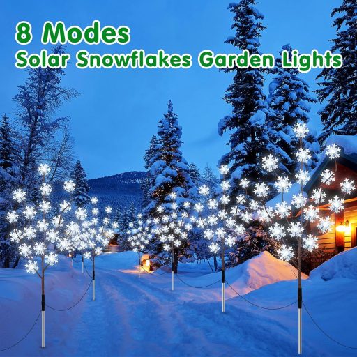 Ninonly 80 LED solárna vianočná záhradná súprava svetiel, vodoodolná vonkajšia dekorácia