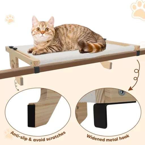 Kocusu Macska Függőágy 62x38cm Radiátor Ablakpárkány Fekvőhely 18kg