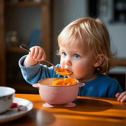 PandaEar 3 részes rozsdamentes acél tányér szívókoronggal, tapadókorongos baba tál BPA-mentes