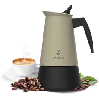   Cecotec Piccolina 400 Green Moka Kávéfőző 200ml 4 Csészés Rozsdamentes Acél