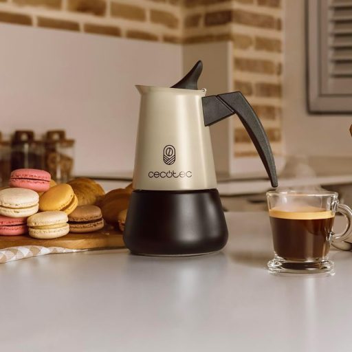 Cecotec Piccolina 400 Green Moka Kávéfőző 200ml 4 Csészés Rozsdamentes Acél