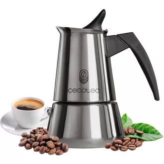   Cecotec Piccolina 400 Moka Kávéfőző 200ml 4 Csészés Rozsdamentes Acél