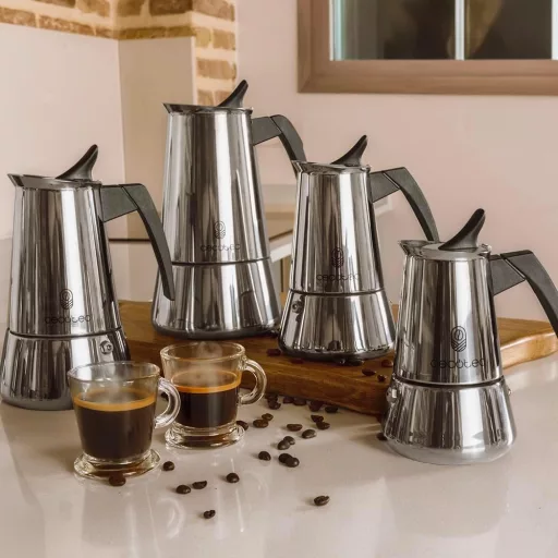 Taliansky moka kávovar Cecotec Piccolina 600, 300 ml, pre 6 šálok, nehrdzavejúca oceľ