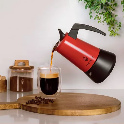 Taliansky moka kávovar Cecotec Piccolina 600, 300 ml, pre 6 šálok, nehrdzavejúca oceľ