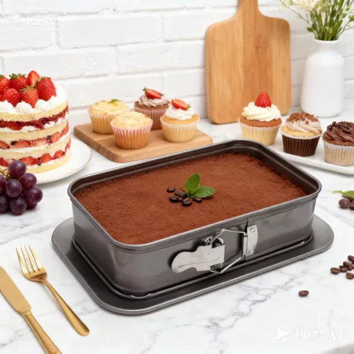 VOSSOT Téglalap Sütőforma 18x6,6cm Rugós Tortaforma Szett Tapadásmentes Sütőedény Szilikon Kaparókkal