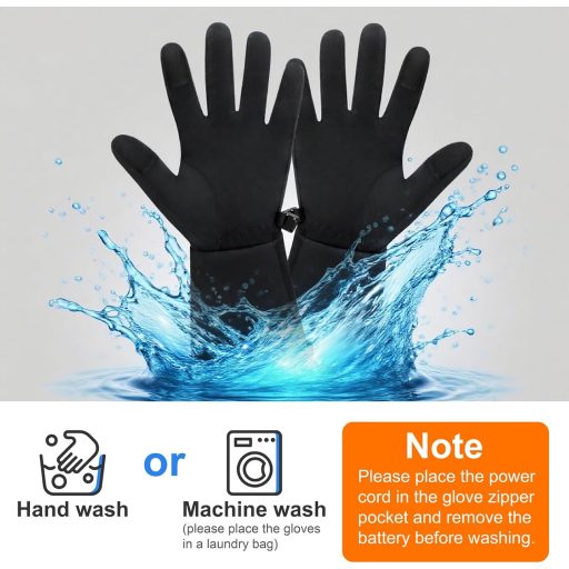 Seenlast Elektromos Fűtött Kesztyű Férfi Női 7.4V Akkumulátor 3 Fokozat Érintőképernyő Vízálló