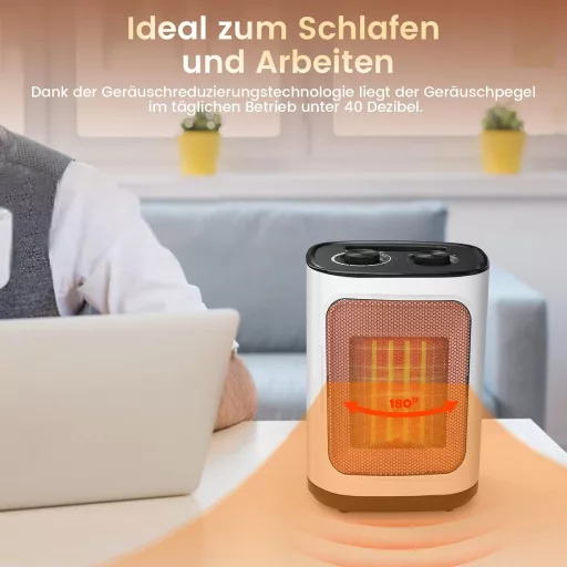 COWSAR Mini Ventilátoros Fűtőtest 1800W Kerámia Három Fokozat Túlmelegedés Védelem