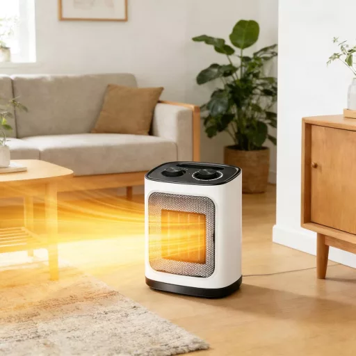 COWSAR Mini Ventilátoros Fűtőtest 1800W Kerámia Három Fokozat Túlmelegedés Védelem