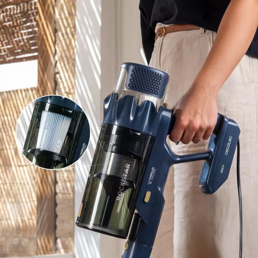 Cecotec Conga Rockstar 800 Titanium porszívó 500W motorral és 15 kPa szívóerővel